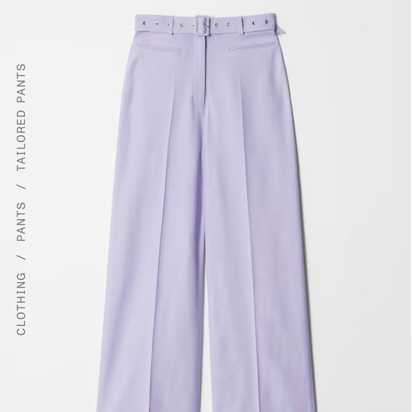 Lilac High-Waisted Press Creases Pants - Picture 2 of 5